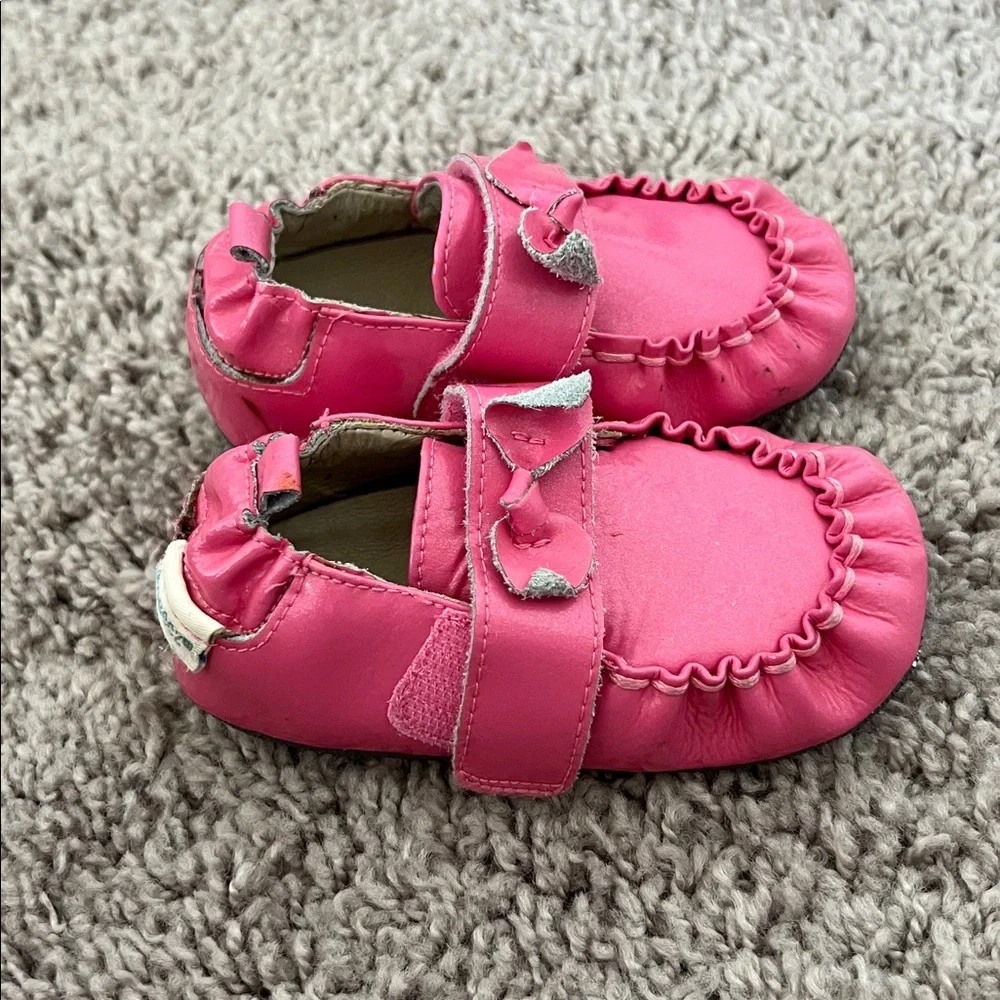 Robeez Pink Patent Leather Loafer Baby Walker Shoes